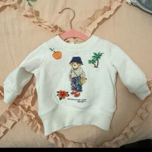 Polo by Ralph Lauren White Sweatshirt with Cartoon Graphic